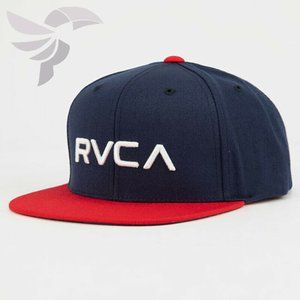 RVCA TWILL BOYS RED BLUE SNAPBACK HAT